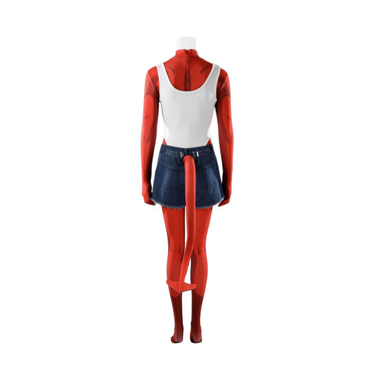 Cosplay Costume Malevola Dispatch Jeu Cosplay Combinaison Rouge Femme