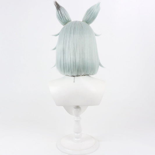 Cosplay Perruque Yani Neko Chainsmoker Cat(2026) Anime Cosplay Perruque Verte+Oreilles