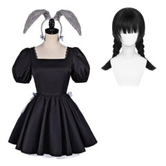 Cosplay Costume Sua Alien Stage(2026) TV Cosplay Robe de Lapin Noire Femme