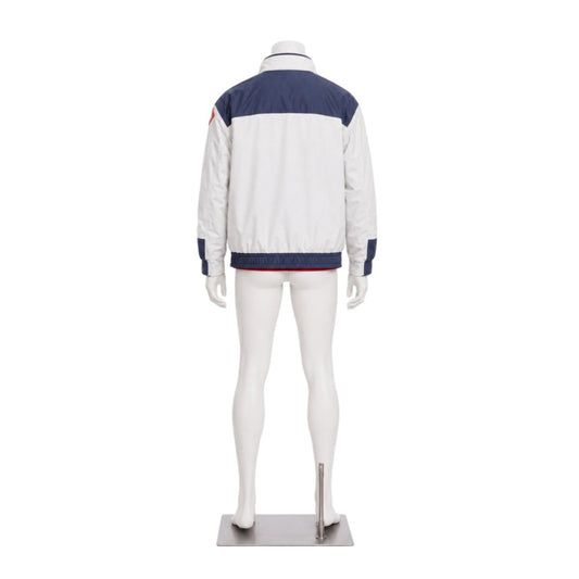 Cosplay Costume Roman Carax Cyberpunk: Edgerunners 2(2026) Anime Cosplay Manteau Bleu et Blanc Homme