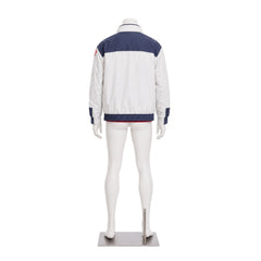 Cosplay Costume Roman Carax Cyberpunk: Edgerunners 2(2026) Anime Cosplay Manteau Bleu et Blanc Homme