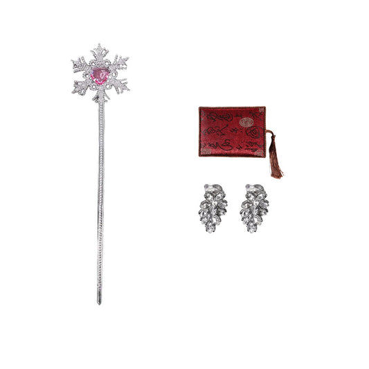 Wicked(2024) Glinda Baguette Magique/Boucles d'Oreilles Cosplay Accessoires