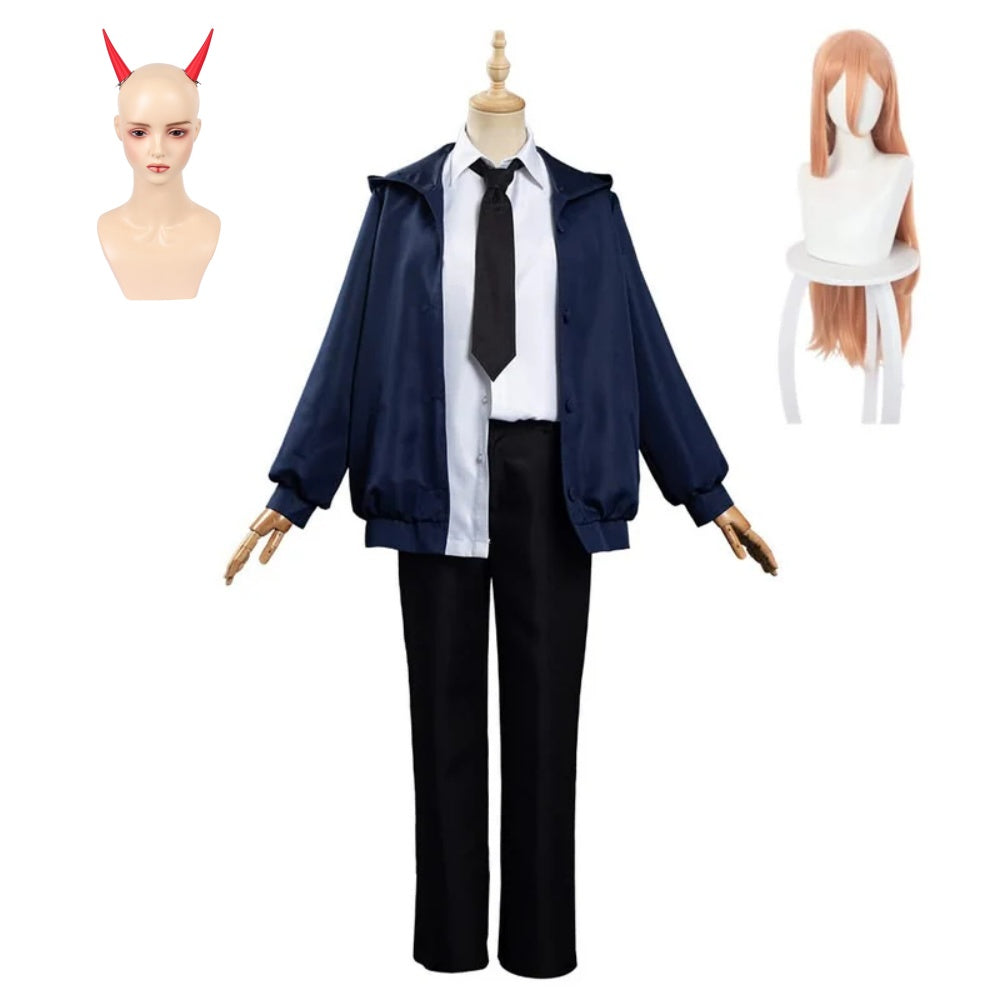 Adulte Chensō Man Power Cosplay Costume Perruque Pince