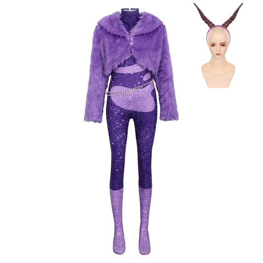 Adulte & Enfant Zootopia 2(2025) Gazelle Tenue Violette Cosplay Costume Serre-tete