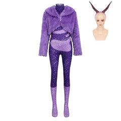 Adulte & Enfant Zootopia 2(2025) Gazelle Tenue Violette Cosplay Costume Serre-tete