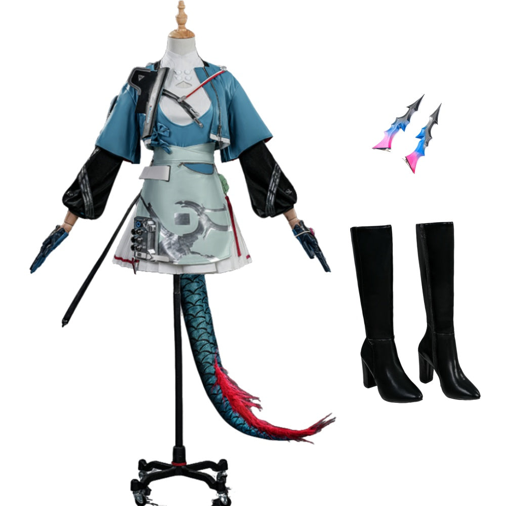 Arknights: Endfield(2026) Chen Qianyu Tenue Bleue Cosplay Costume