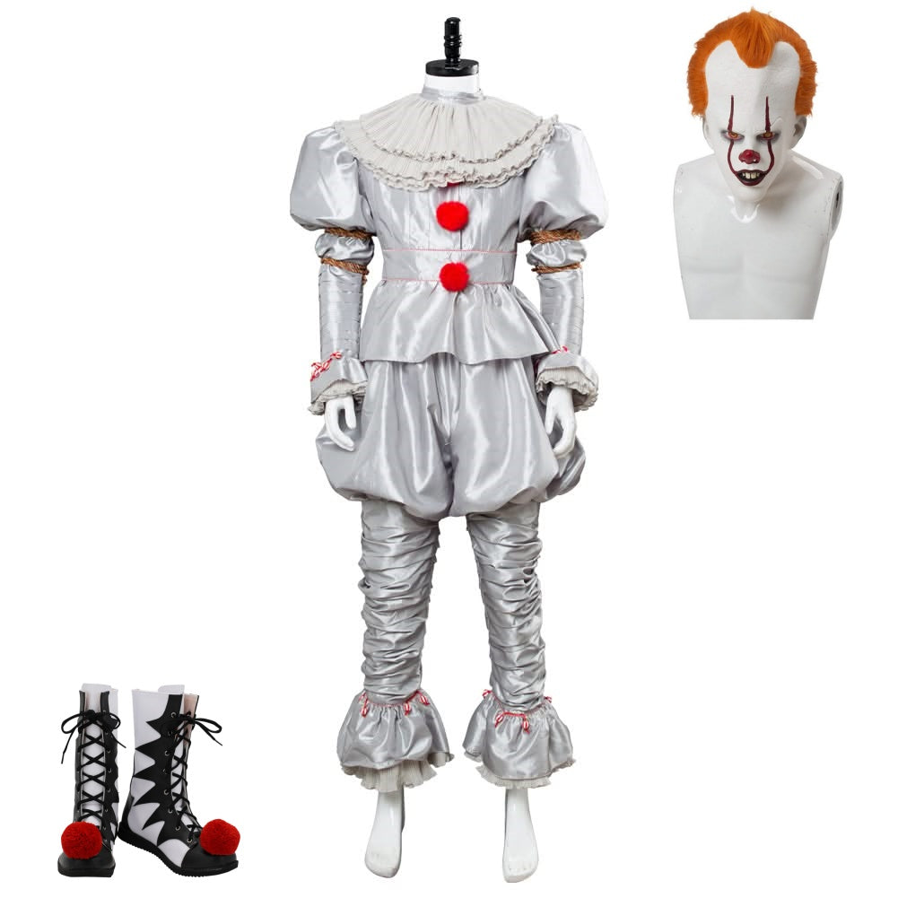 Ca 2019 It: Chapter Two Pennywise Cosplay Costume Perruque Chaussures