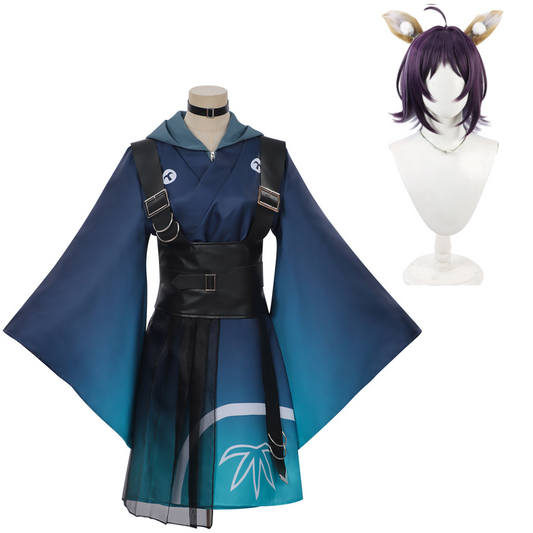 Cosmic Princess Kaguya(2026) Sakayori Iroha‌ Robe de Scène Bleue Cosplay Costume Perruque