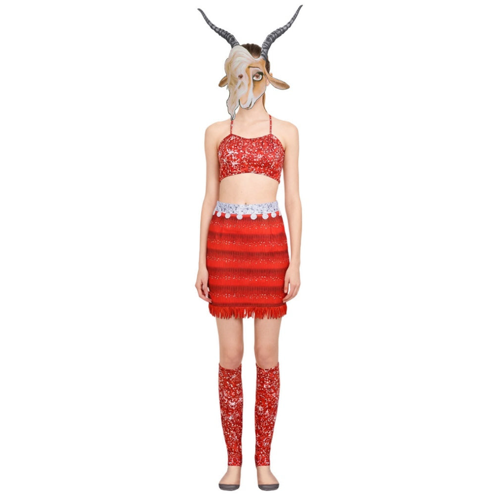 Cosplay Costume Adulte & Enfant Gazelle Zootopia 2 Film Cosplay Tenue Rouge