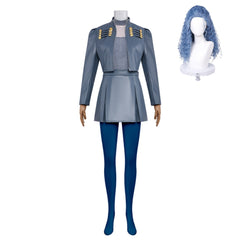 Cosplay Costume Chloe Charming Descendants: Wicked Wonderland(2026) Film Cosplay Tenue Grise Femme Perruque