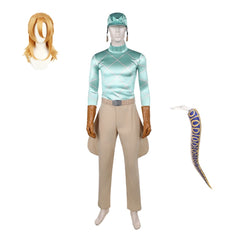 Cosplay Costume Diego Brando JJBA 7(2026) Anime Cosplay Tenue Verte et Marron Homme Perruque Queue