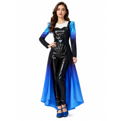 Cosplay Costume Evie Descendants: Wicked Wonderland(2026) Film Cosplay Tenue Bleue et Noire Femme Ver.2
