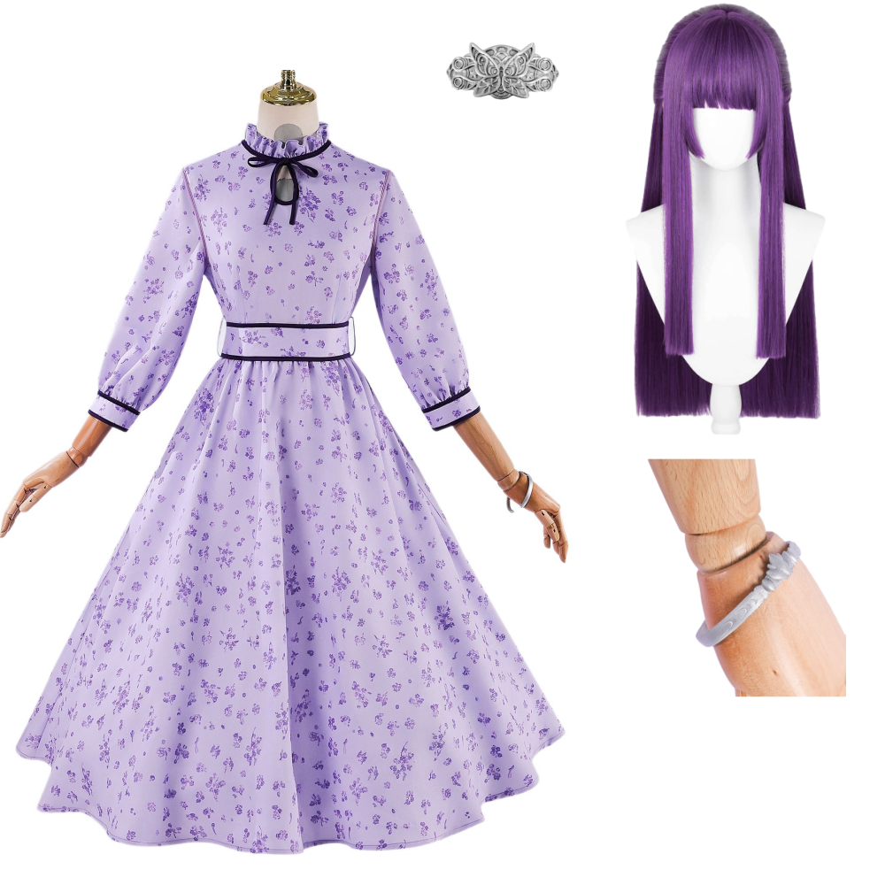 Cosplay Costume Fern Frieren: Beyond Journey’s End(2026) Anime Cosplay Robe Violette Femme
