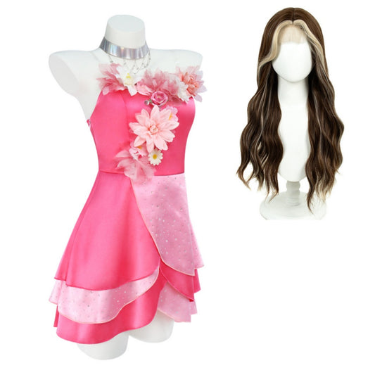 Cosplay Costume Flora Winx Club TV Cosplay Robe Rose Femme