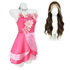 Cosplay Costume Flora Winx Club TV Cosplay Robe Rose Femme