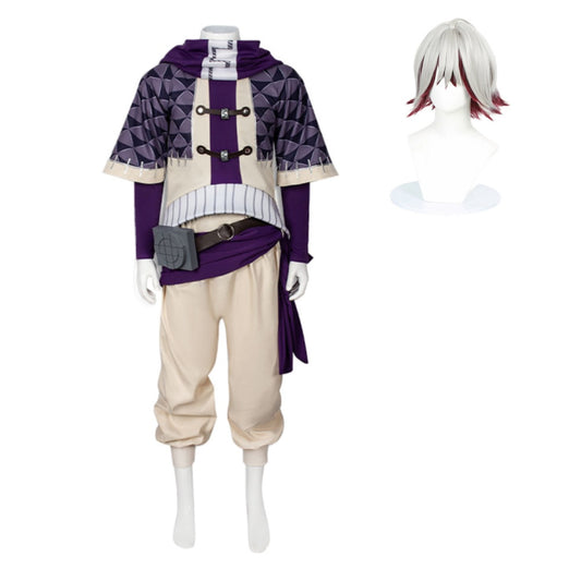 Cosplay Costume Fu Orostor Gachiakuta Anime Cosplay Tenue Violette Homme Perruque