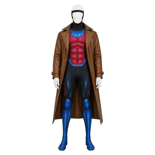 Cosplay Costume Gambit X-Men '97 Saison 2(2026) TV Cosplay Combinaison Brune Homme