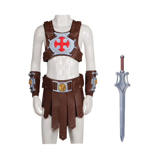Cosplay Costume He-Man Les Maîtres de l'Univers(2026) Film Cosplay Tenue Marron Homme Épée