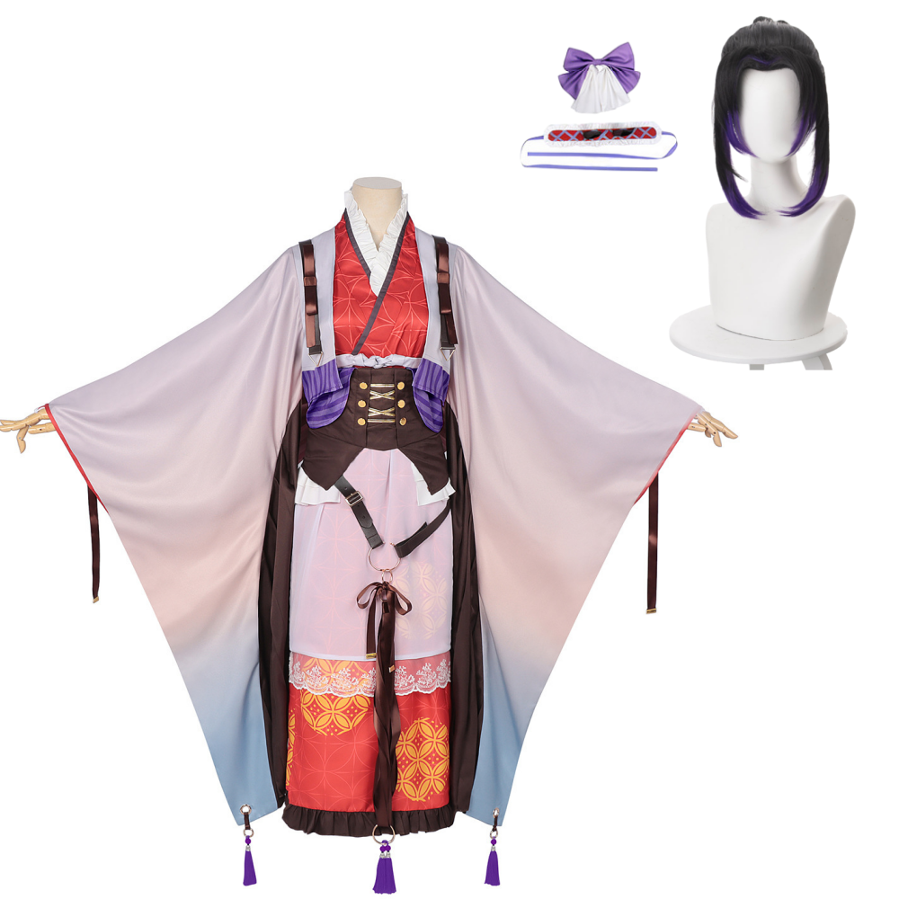 Cosplay Costume Kochou Shinobu Les Rôdeurs de la Nuit Anime Cosplay Tenue Année 2026 du Cheval Perruque 1