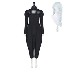 Cosplay Costume Meimei Anime Cosplay Combinaison Noire et Blanche Femme Perruque