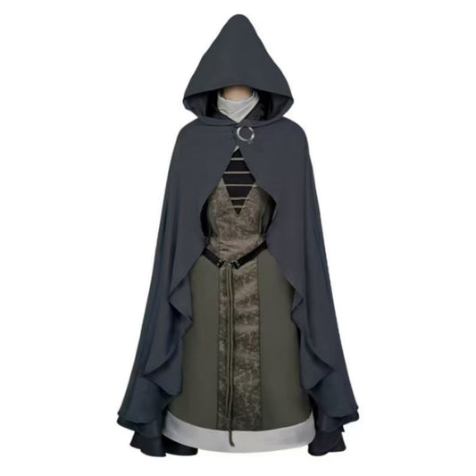 Cosplay Costume Melina Elden Ring Jeu Cosplay Tenue Verte et Noire Femme