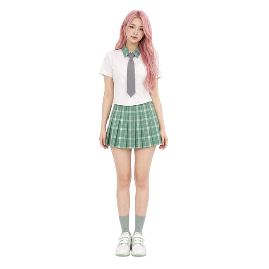 Cosplay Costume Mizi Alien Stage(2026) TV Cosplay Uniforme Blanche et Verte Femme