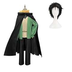 Cosplay Costume Natsuki Subaru RE0(2026) Anime Cosplay Tenue Verte et Noire Homme Perruque