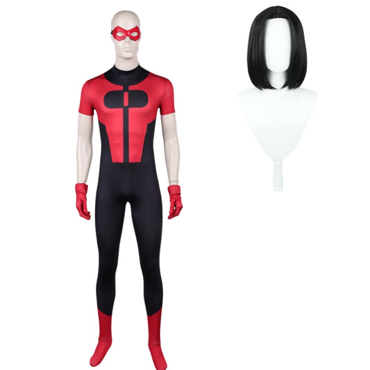 Cosplay Costume Oliver Grayson Invincible 4(2026) TV Cosplay Combinaison Noire et Rouge Homme