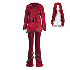 Cosplay Costume Red Descendants: Wicked Wonderland(2026) Film Cosplay Tenue Rouge Femme Perruque