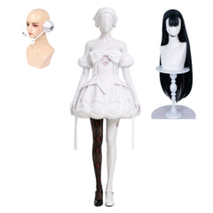 Cosplay Costume Sua Zombie Stage AU Alien Stage(2026) TV Cosplay Robe Blanche et Noire Femme Perruque Accessoire