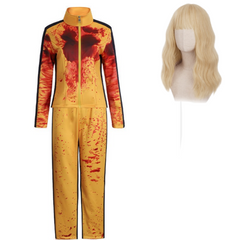 Cosplay Costume The Bride Kill Bill(2003) Film Cosplay Tenue Jaune Femme Perruque