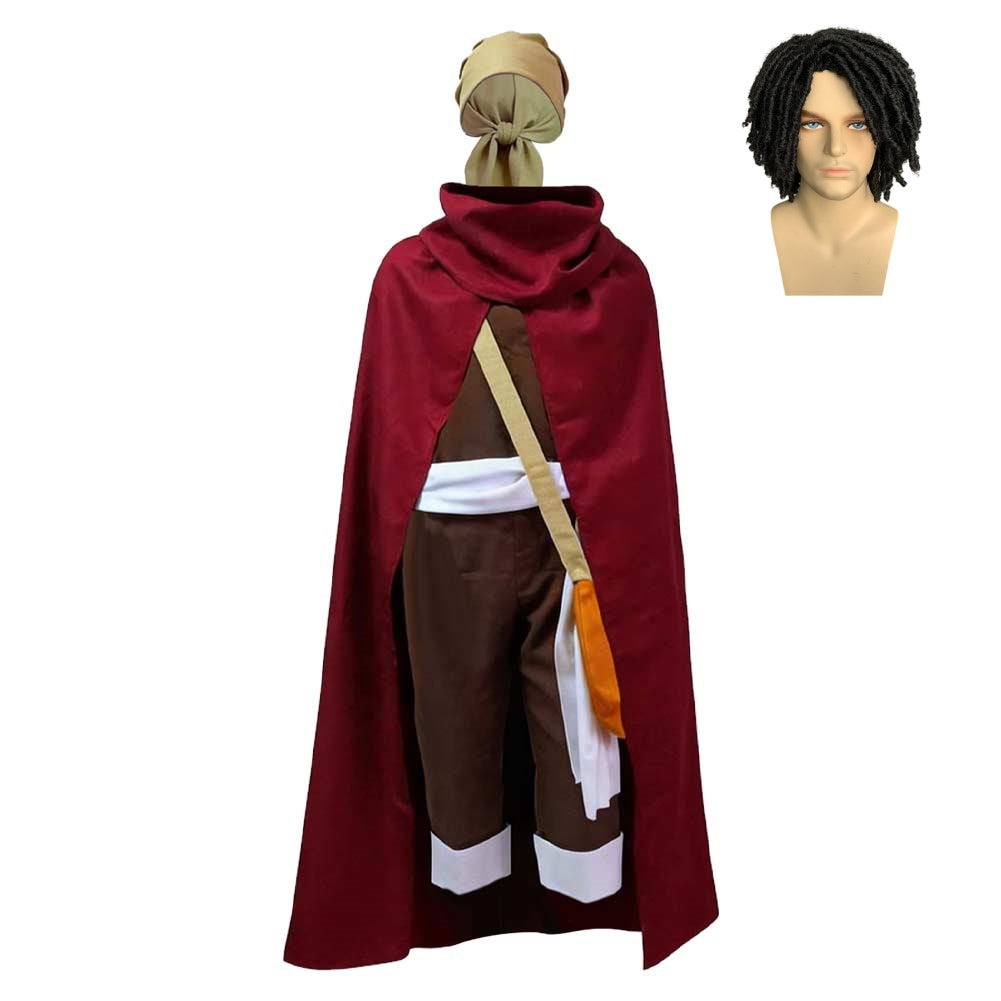 Cosplay Costume Usopp One Piece Live Action 2(2026) TV Cosplay Tenue Rouge Homme Perruque
