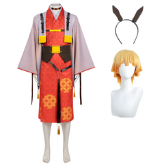 Cosplay Costume Zenitsu Agatsuma Les Rôdeurs de la Nuit Anime Cosplay Tenue Année 2026 du Cheval