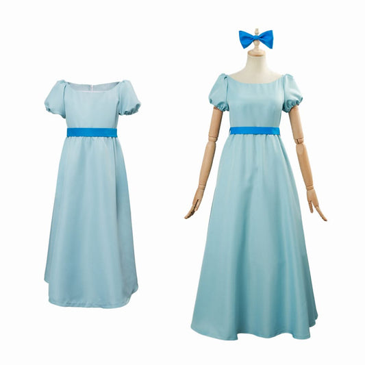 Enfant&Femme Peter Pan Wendy Darling Robe Cosplay Costume