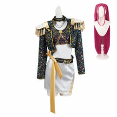 Enfant KPop Demon Hunters Huntrix Rumi Mira Zoey Golden Tenue Noire Cosplay Costume