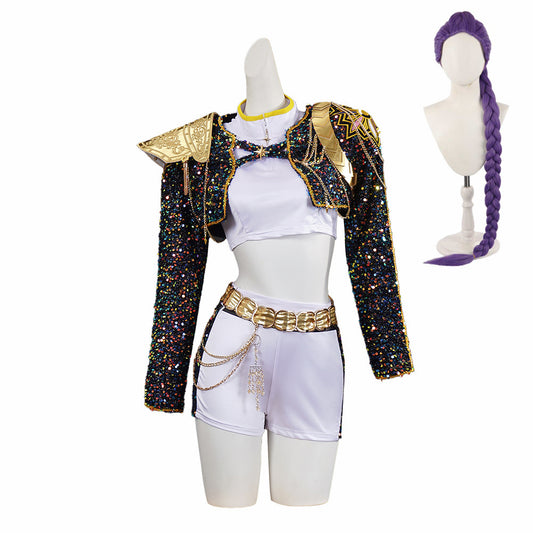 Enfant KPop Demon Hunters(2025) Huntrix Rumi Golden Tenue Noire Cosplay Costume