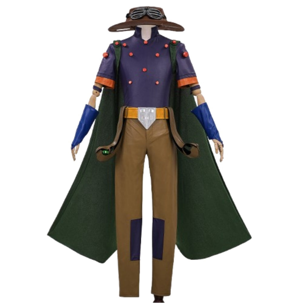 Gyro Zeppeli Tenue Verte et Violette Cosplay Costume