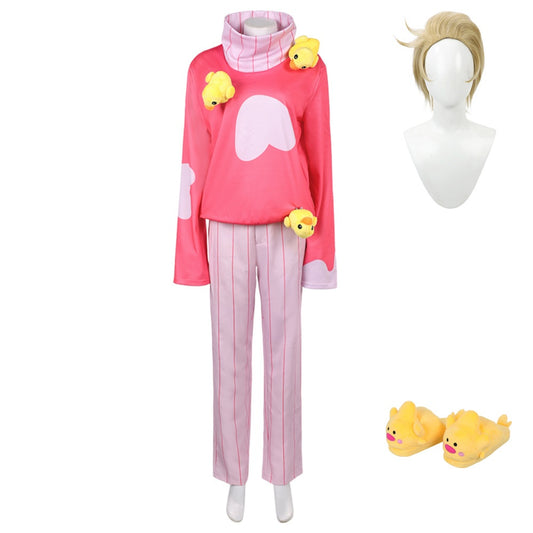 Hazbin Hotel 2‎(2025) Lucifer Pyjama Cosplay Costume Perruque Pantoufles