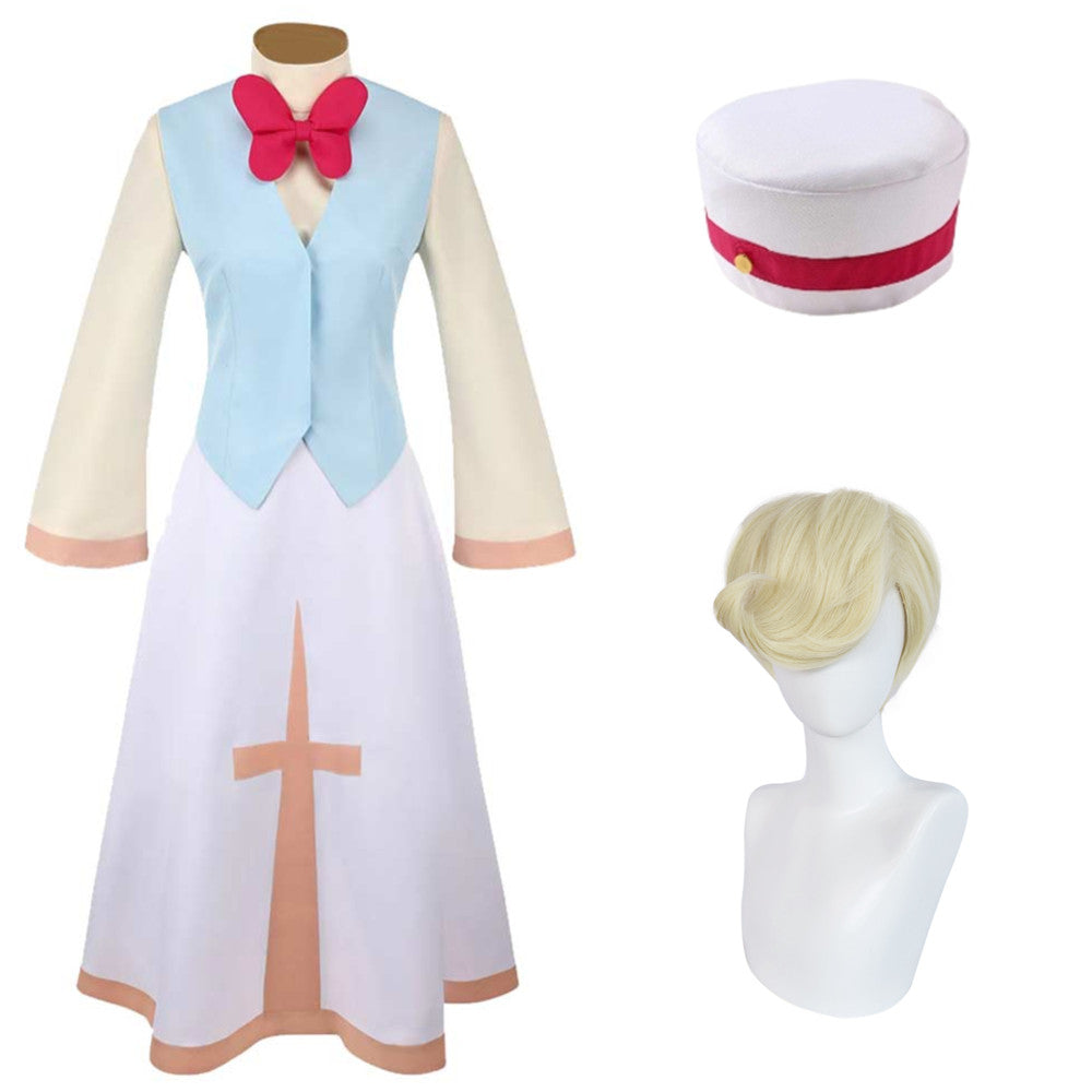 Hazbin Hotel 2(2025) St. Peter Tenue Bleu et Jaune Cosplay Costume Perruque