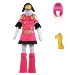 JJBA Hot Pants Tenue Rouge Cosplay Costume Perruque Accessoire