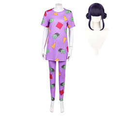 Enfant&Femme KPop Demon Hunters(2025) Huntrix Zoey Pyjama Violet Cosplay Costume
