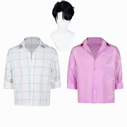 KPop Demon Hunters(2025) Saja Boys Jinu Chemise Blanche et Rose Cosplay Costume
