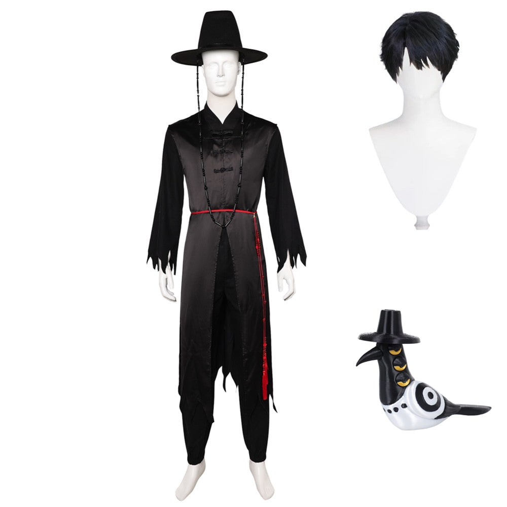 KPop Demon Hunters The Saja Boys Jinu Saja Demon Tenue Noire Cosplay Costume Ver.2