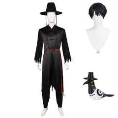 KPop Demon Hunters The Saja Boys Jinu Saja Demon Tenue Noire Cosplay Costume Ver.2