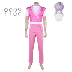 Kpop Demon Hunters(2025) Mystery Saja Tenue Rose Cosplay Costume Ver.2 Perruque Clips