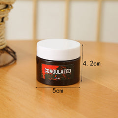Cosplay Accessoire Faux Sang+Cire de Modelage pour Maquillage de Blessures pour Horreur Cosplay