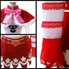 Cosplay Costume Perona One Piece Thriller Bark Arc Anime Cosplay Tenue Rouge et Blanche