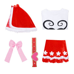 Cosplay Costume Perona One Piece Thriller Bark Arc Anime Cosplay Tenue Rouge et Blanche