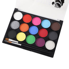 Cosplay Accessoire Peinture Corporelle Hydrosoluble pour Maquillage Scénique Halloween 15 Couleurs