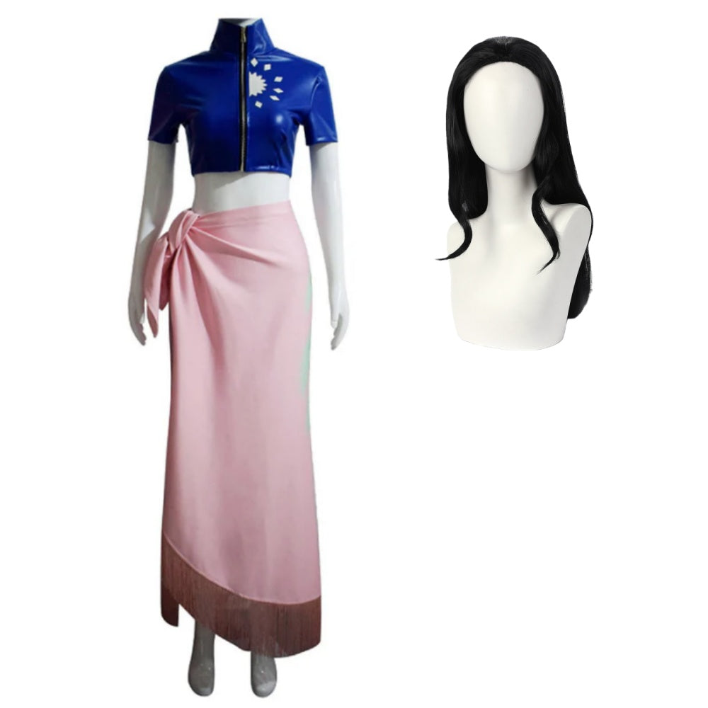One Piece Nico Robin Robe Rose Cosplay Costume 